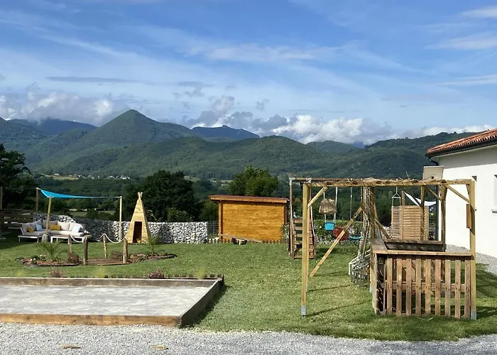 Villa Jacuzzi, Terrain De Petanque Et Aire De Jeux Vue Sur Les Pyrenees